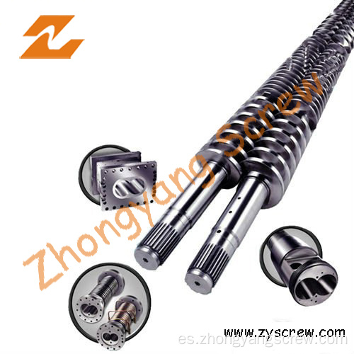 Barril de doble tornillo cónico para extrusión de tubos (ZYT375)